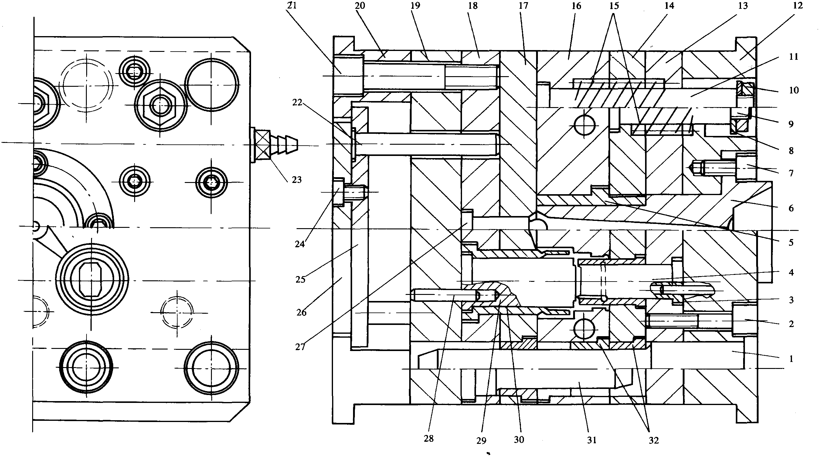 13.矿泉水瓶内盖注塑模具